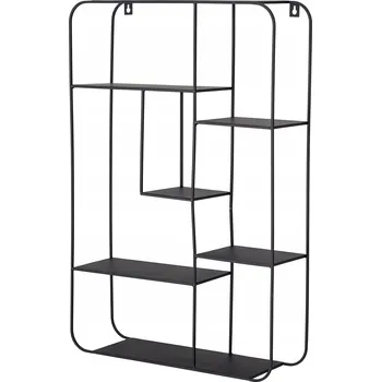 police Kovová police Bloomingville 42 x 12 cm černá