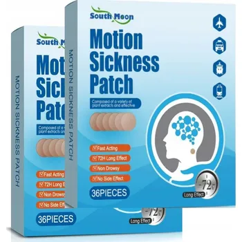 Náplast Náplasti proti kinetóze, 36 kusů, náplasti proti mořské nevolnosti z lodi, EEZ, 2 balení