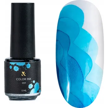 Lak na nehty F.O.X Color Ink Blue 001, 5 ml (Modrý inkoust pro nehty)
