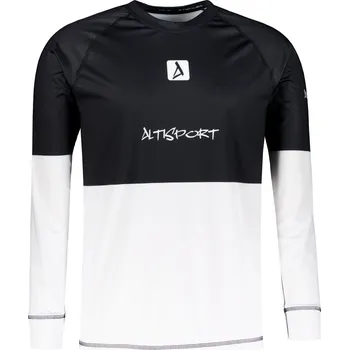 Pánské funkční termo triko s dlouhým rukávem premium ALTISPORT VOJ/ALM051TER01 ČERNOBÍLÁ 4XL