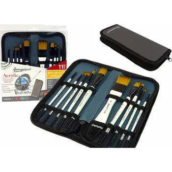 Umělecký štětec Sada umělce v pouzdře Akrylové štětce 10 kusů