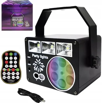 Světelný efekt RGB LED Disko Koule s Dálkovým Ovládáním a USB pro Párty a Bary