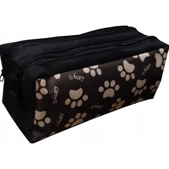 Penál PENÁL PRO DĚTI DO ŠKOLY POUZDRO NA TUŽKY PENÁL TLAPKY HNĚDÝ