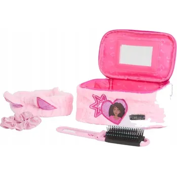 Kosmetická taška Plyšová kosmetická taštička Selfie Girls se zrcátkem a 4 doplňky jako dárek