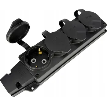 Elektrická zásuvka Zásuvka, Hermetická prodlužovací lišta Horoz Electric černá