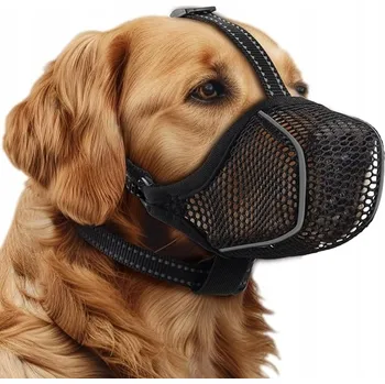 Náhubek pro psa Náhubek pro psy nastavitelný, síťovaný, zabraňuje kousání a žvýkání XS