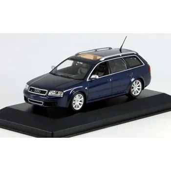 autíčko Minichamps Audi RS6 Avant 2002 modrá 1:43 - MAXICHAMPS Audi RS6 - kovový model