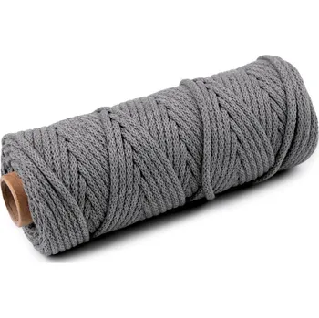 Šňůra / příze s duší Ø5 mm, barva 53 šedá neutrální