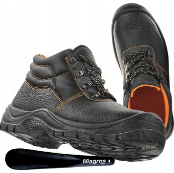 Pracovní obuv Pracovní boty kotníkové bez ocelové špičky kožené obuv BOZP VM FOOTWEAR UMAG O2