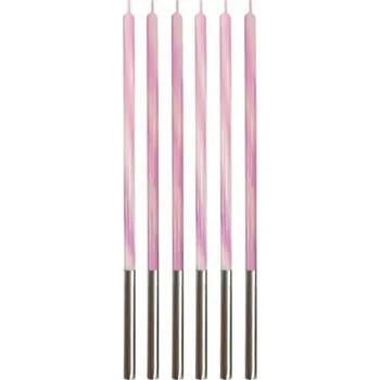 Dortová svíčka Narozeninové svíčky CANDY RŮŽOVÉ dlouhé na dort G