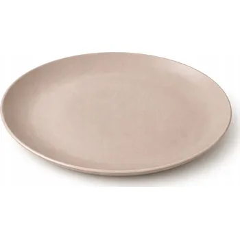 Talíř Mělký jídelní talíř keramický světle hnědý 27 cm