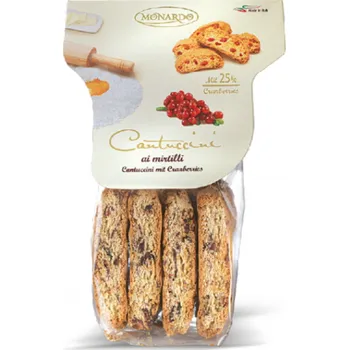 Cantuccini s brusinkami 220g Dolciaria Monardo
