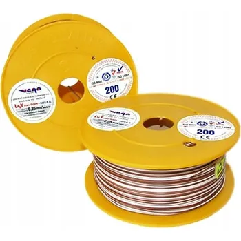 elektrický kabel Kabel LGY/H05V-K 0,35 mm2 200 m Hnědo-Bílý