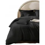 POVLEČENÍ BAVLNA SATÉN 220X200 + 2X POVLEČENÍ NA POLŠTÁŘ 70X80 JEDNOBAREVNÉ ČERNÉ