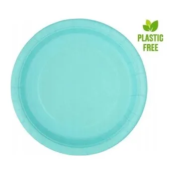 Talíř 8 ks Papírové talířky světle modré 23 cm