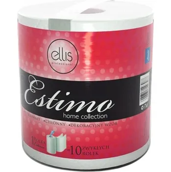 Papírový ručník Papírová utěrka celulóza Estimo bílá 100m