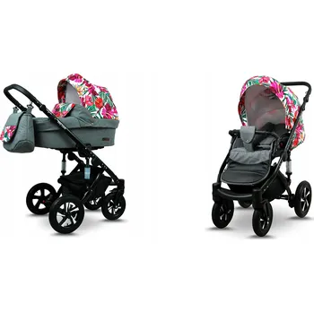 Kočárek Dětský kočárek 2v1 BabyLux Sky Lark - kombinovaný kočárek s hlubokou korbou a sportovní sedačkou