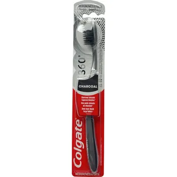 Zubní kartáček Colgate 360 Charcoal Kartáček na zuby Medium