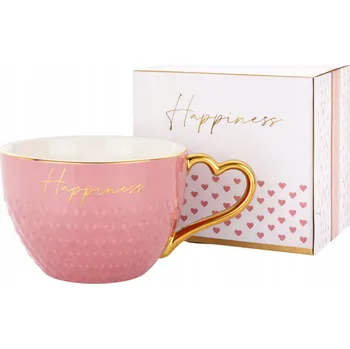 Hrnek šálek na Valentýna láska xl 500ml dárek svatba narozeniny růžový