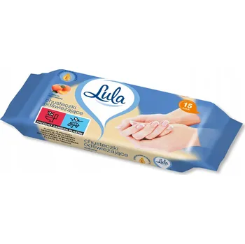 Hygienický ubrousek LULA Vlhčené ubrousky s vitamínem E s vůní broskve 15 ks