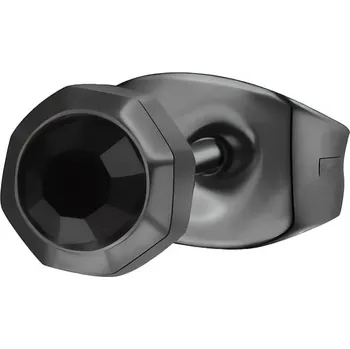 Náušnice Černá single náušnice s krystalem Ink BIK25 Brosway