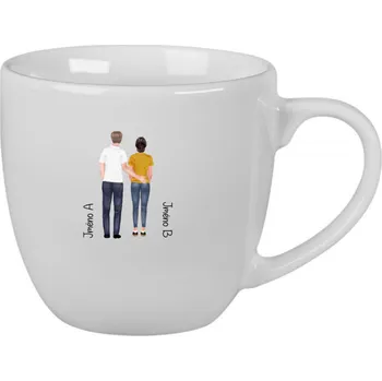 Personalizovaný keramický hrnek 400 ml s párem zezadu