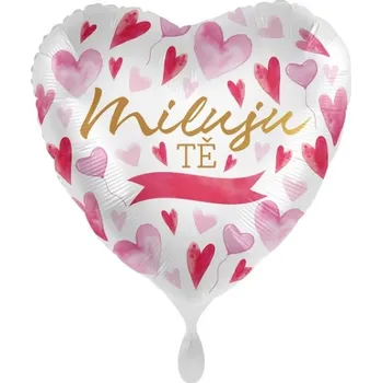 Balónek Fóliový balonek srdce Miluji tě s personalizací 43 cm