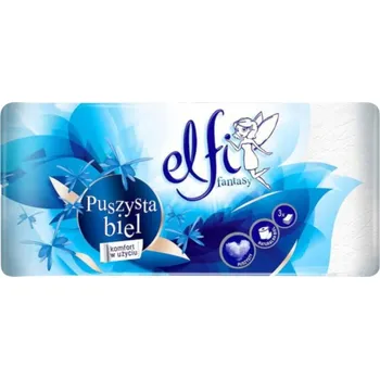 Toaletní papír Toaletní papír Elfi Puszysta Biel 8 rolí 3vrstvý měkký bílý pevný