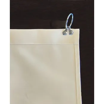 Garnýž Závěs z termoizolační látky Bílé nehořlavé se závěsnými oky