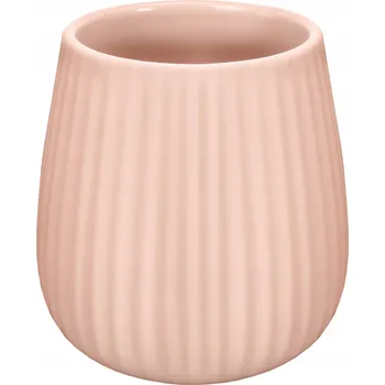 Držák na kartáček Kleine Wolke Groove kelímek na kartáčky stojící kamenina růžová 8091398852