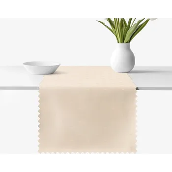ubrus Sváteční běhoun na stůl teflonový - šampaň s lesklými obdélníčky 20x120 cm