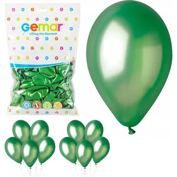 Balónek Balónky Metalizované Perlové Gemar 26 cm Zelené 100 ks Křest Narozeniny