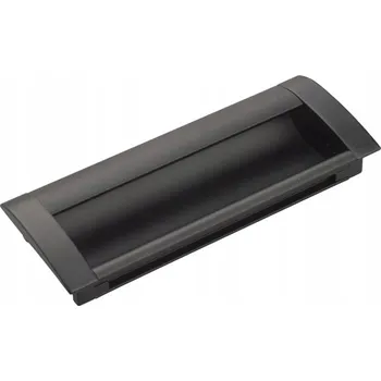 Nábytkové kování Nábytková úchytka zapuštěná UM-010 L-128 mm ČERNÁ