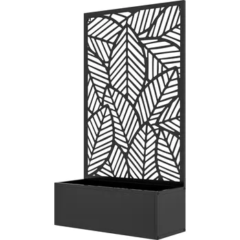 Květináč Vyvýšený záhonový květináč 61 x 23 x 113 cm | černý