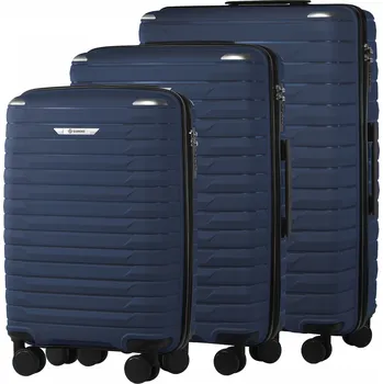 SADA CESTOVNÍCH KUFRŮ 3v1 Z POLYPROPYLENU DIAMOND TMAVĚ MODRÁ P420
