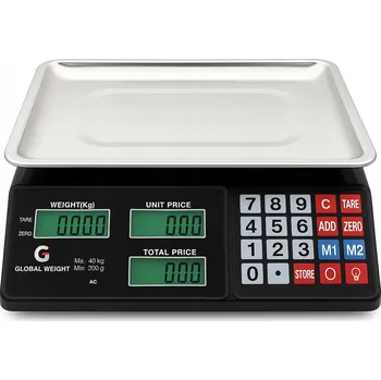 Bezpečnostní kamera Přenosná obchodní váha s LCD displejem a kalkulačkou, 40 kg