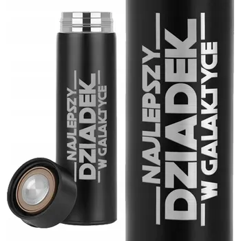 Termoska Termoska Černý s LED Displejem Pro Dědečka - Nejlepší Dědeček v Galaxii