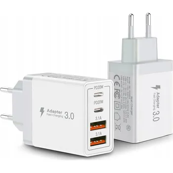 RYCHLÁ SÍŤOVÁ NABÍJEČKA KOSTKA ZÁSUVKA USB 2x USB-C 40W