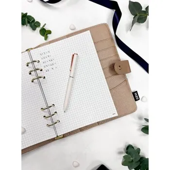 Náplň do koženého (vegan) obalu – čtverečkovaný zápisník 240 listů - SEIK