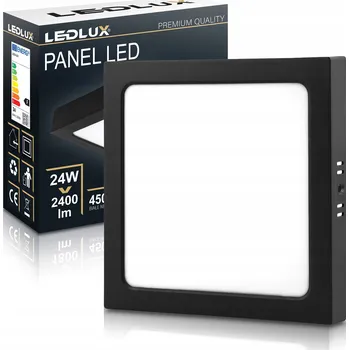 Stropní Svítidlo čtvercový LEDLUX 22,5 x 22,5 cm bílý, černý