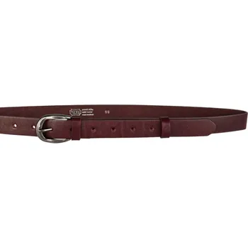 Módní doplněk PENNY BELTS Kožený opasek 2501-95 bordo - 100 cm