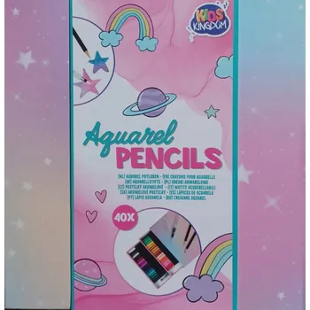 Pastelka Kids Kingdom - PASTELKY PASTELKY + 2 x aquabrushové zásuvky - 40 ks
