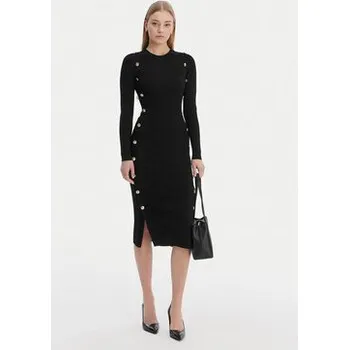 Dámská móda Guess Úpletové šaty W6RK06 Z2YJ2 Černá Regular Fit XL