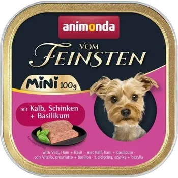 Krmivo pro psa ANIMONDA Vom Feinsten mini adult telecí maso/šunka/bazalka 100g