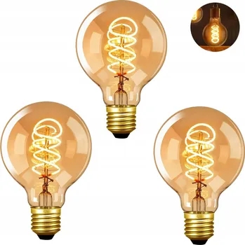 Žárovka LED žárovka E27 FILAMENT 4W teplá 2200K EDISON RETRO DEKORATIVNÍ vlákno