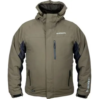 Rybářské oblečení Bunda Shimano Rain Jacket Padded Green Velikost XXXL
