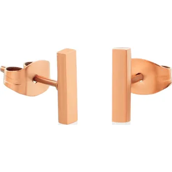 Módní doplněk Stylové bronzové minimalistické náušnice Tyčinky Troli