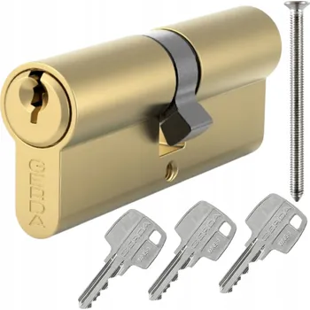 Vložka do dveří VLOŽKA do zámku GERDA MOSAZ 30/45 MOSAZNÁ BUBÍNKOVÁ VLOŽKA DO DVEŘÍ