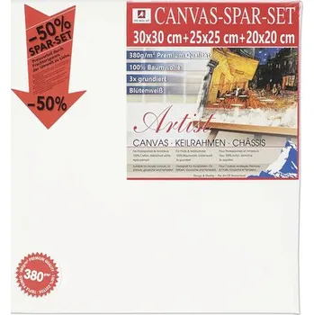 Textilie Malířská plátna sada 30x30 / 25x25 / 20x20 cm