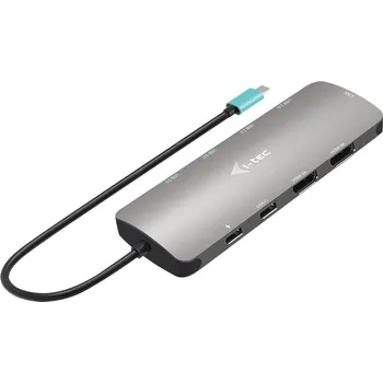 i-tec dokovací stanice USB-C Metal Nano/ 2x USB 3.2/ 2x USB 2.0/ 2x HDMI/ LAN/ Power Delivery 100W
